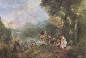 Jean-Antoine Watteau The Embarkation for Cythera (mk05) Germany oil painting art